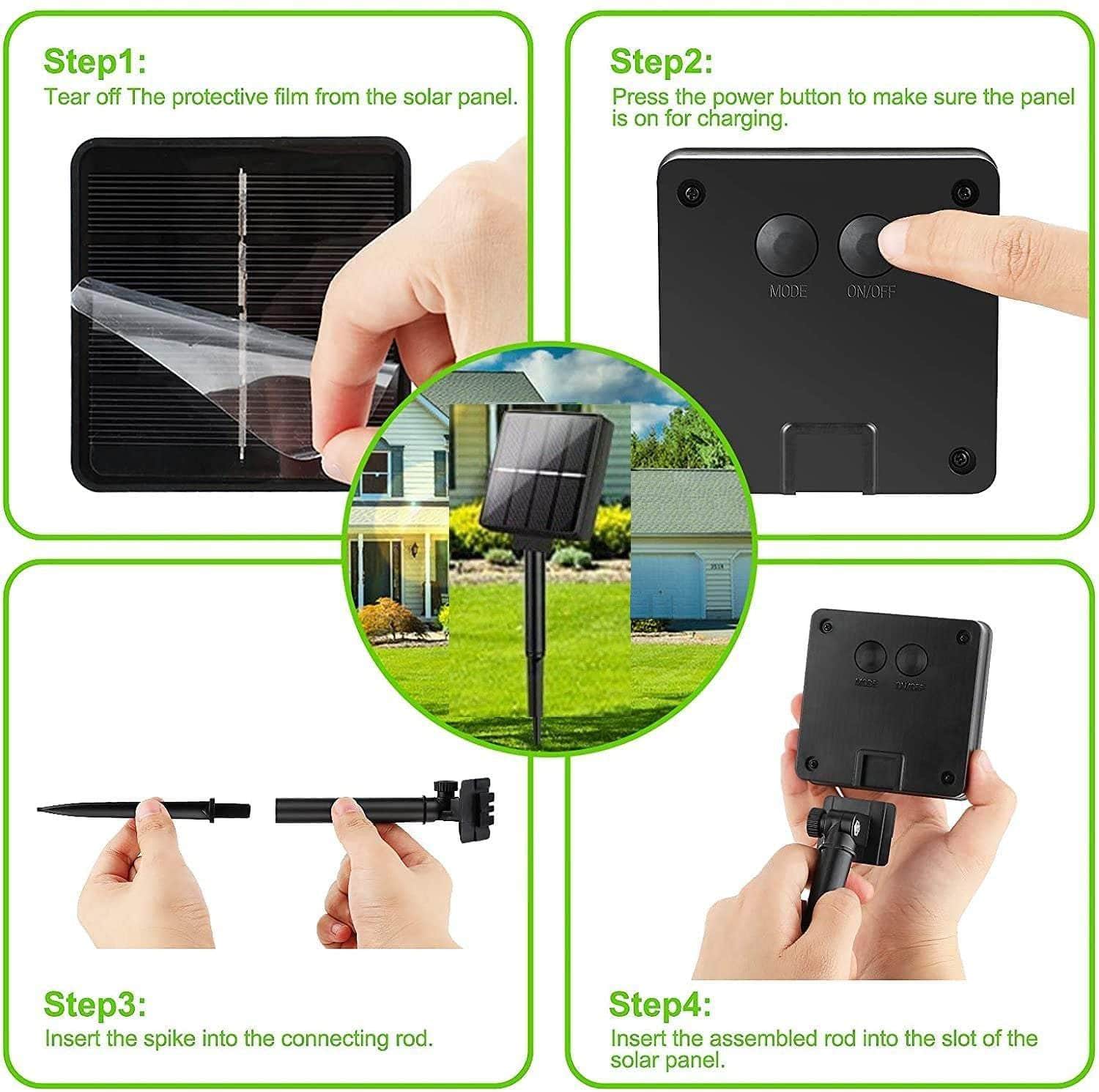 Solar-Powered Outdoor Lights: 20M, 200 Led, 8 Modes, Waterproof