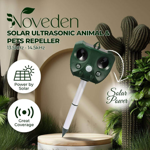 Solar Ultrasonic Animal And Pets Repeller(Green)