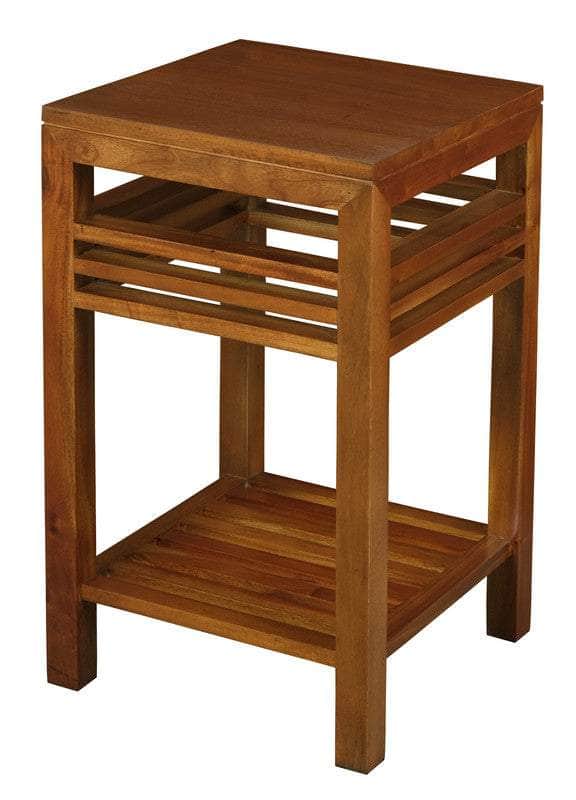 Solid Mahogany Lamp Table Light Pecan/Mahogany