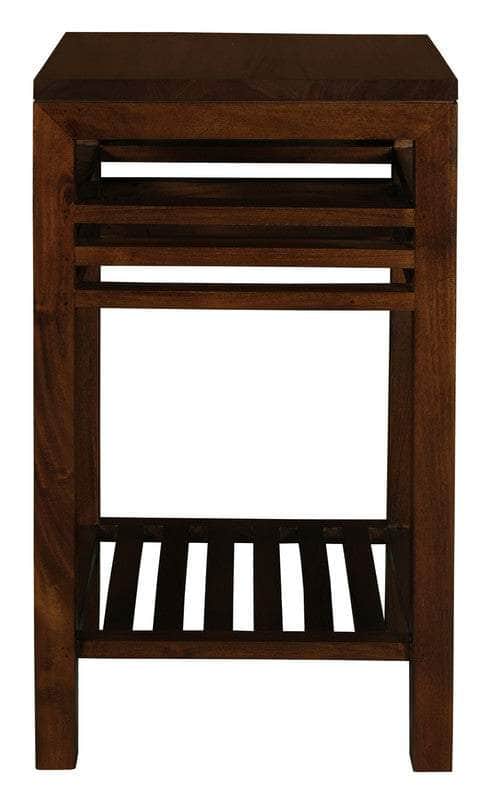Solid Mahogany Lamp Table Light Pecan/Mahogany