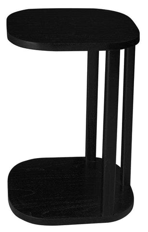 Solid Mindi Timber Side Table (Black)