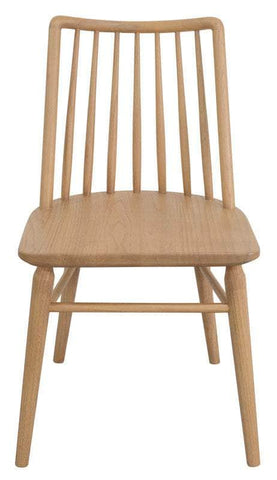 Solid Oak Dining Chair - Set Of 2 Natural/White