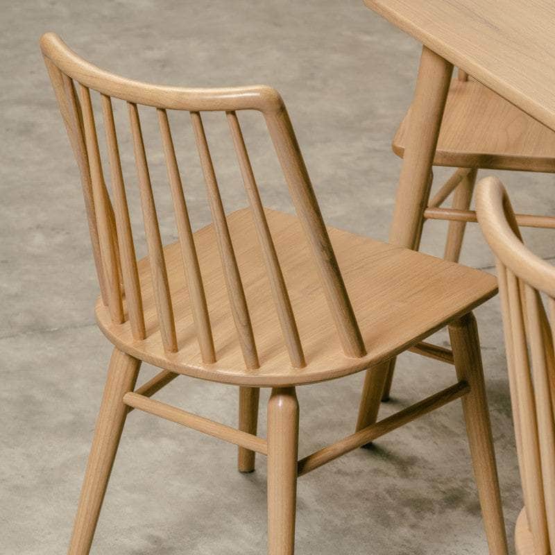 Solid Oak Dining Chair - Set Of 2 Natural/White