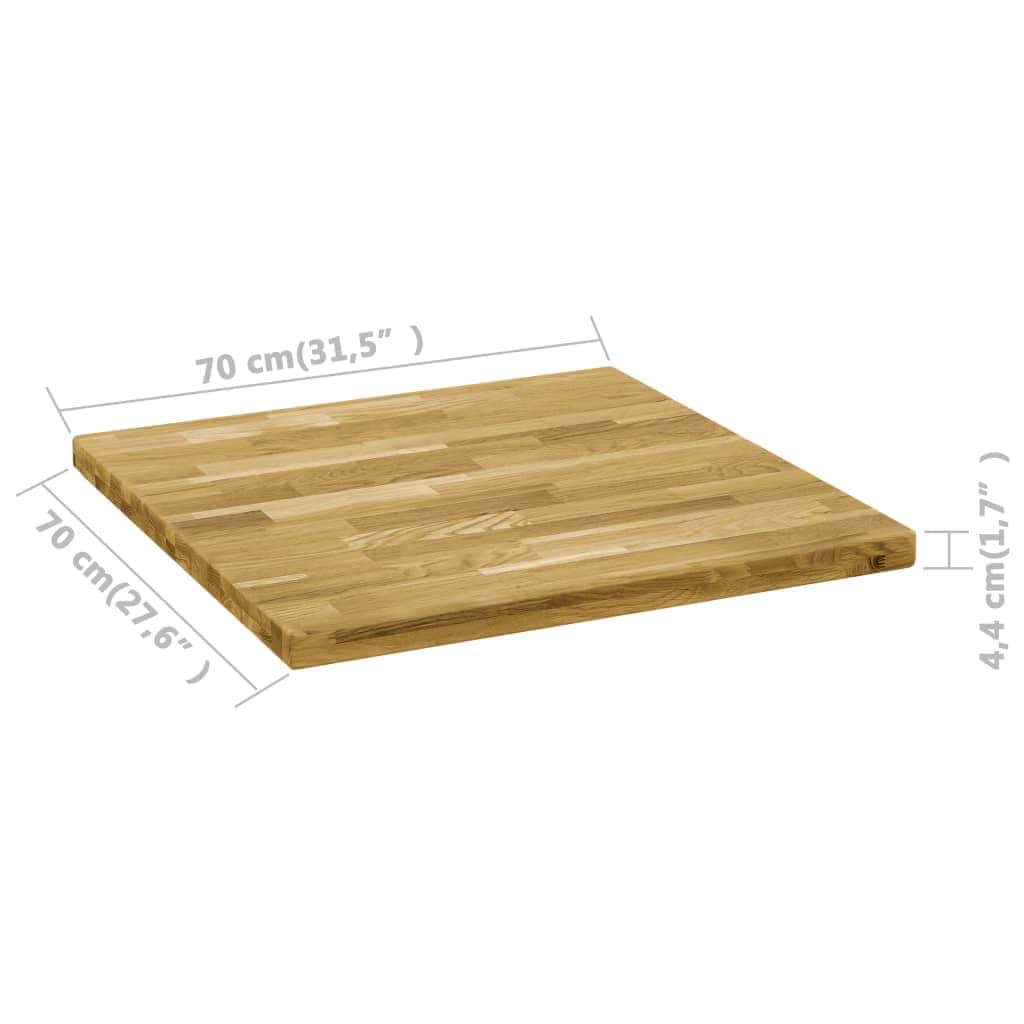 Solid Oak Wood Square Table Top