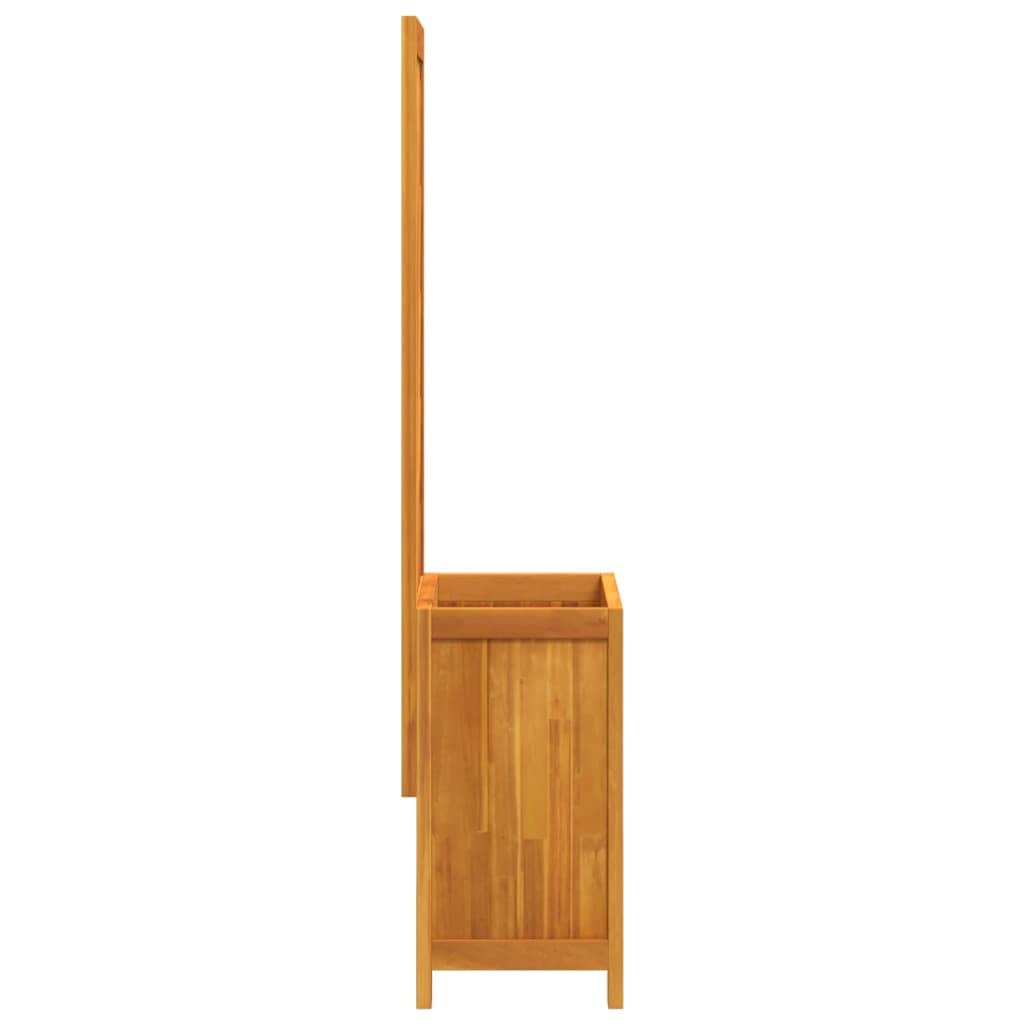 Solid Wood Acacia Planter with Trellis