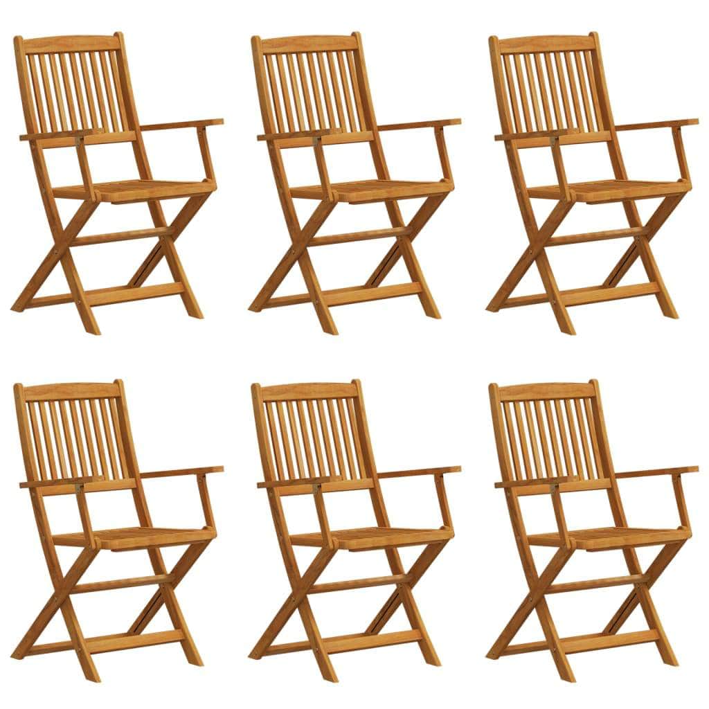Solid Wood Eucalyptus 7-Piece Garden Dining Set