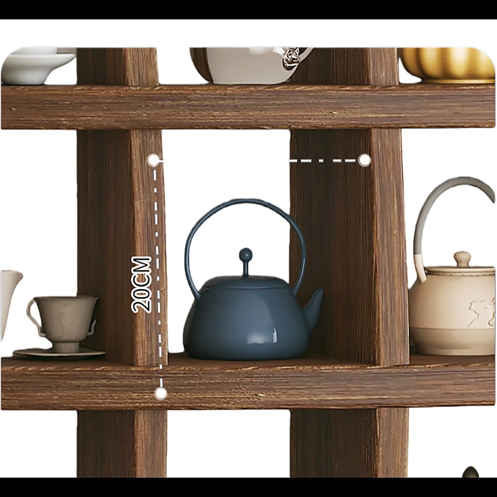 90x90cm Solid Wood Floating Wall Shelf Antique Rustic Display