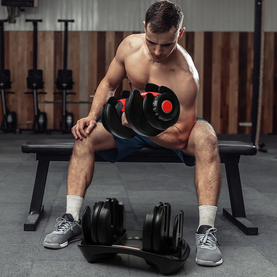 Adjustable Non-slip Steel Gym - Black 45x23x21cm