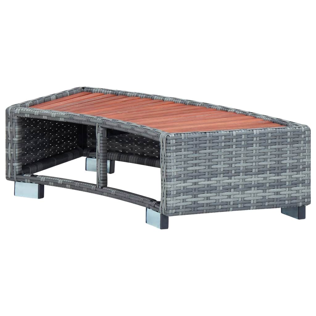 Spa Step Grey Poly Rattan