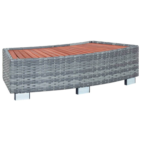 Spa Step Grey Poly Rattan
