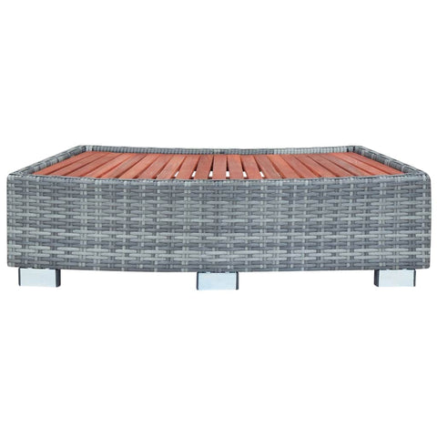 Spa Step Grey Poly Rattan