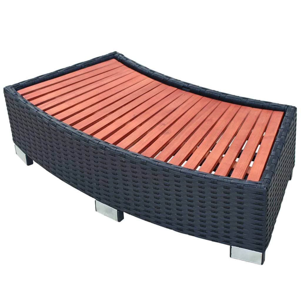 Spa Step Poly Rattan Black - Simple deals