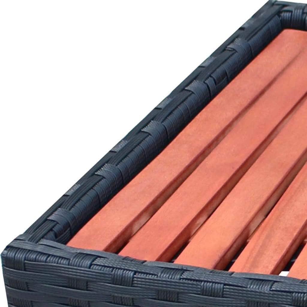 Spa Step Poly Rattan  Black