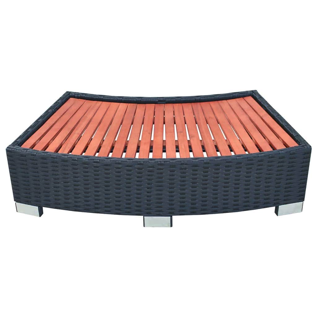 Spa Step Poly Rattan  Black