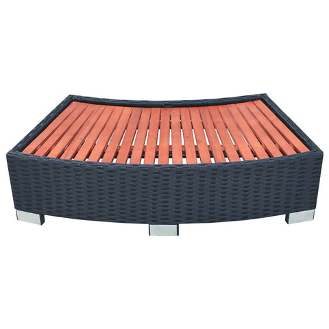 Spa Step Poly Rattan  Black
