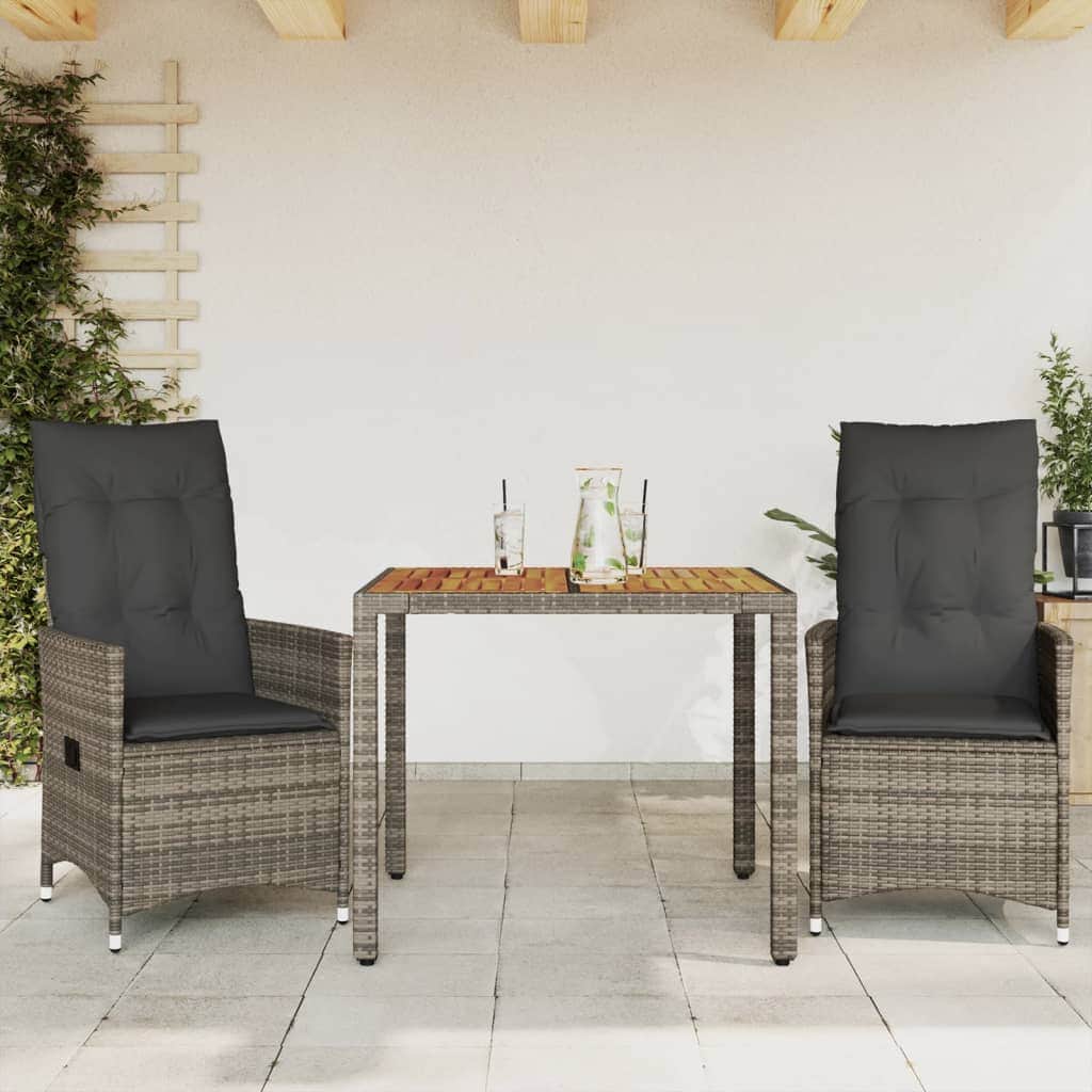 Space Saving 3 Piece Bistro Set with Relaxing Seating Evening