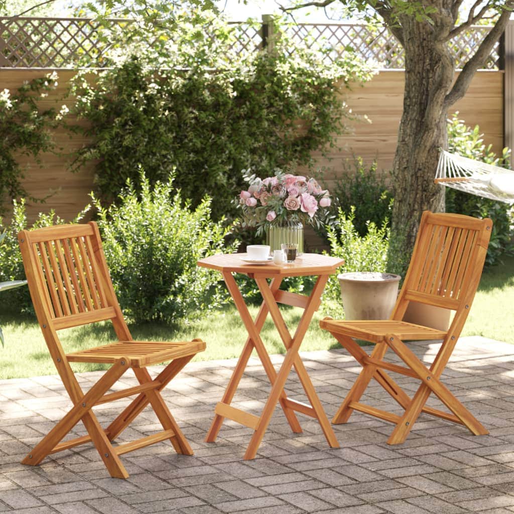 Space Saving 3 Piece Folding Bistro Set Living Space Upgrade Modern Living