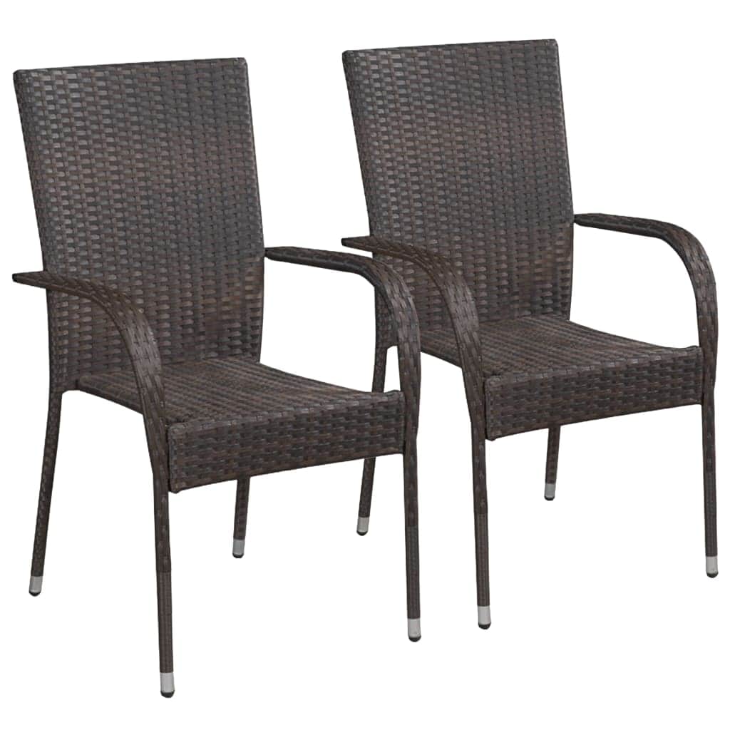 Space Saving 3 Piece Garden Dining Set Indoor Outdoor Use Essentials