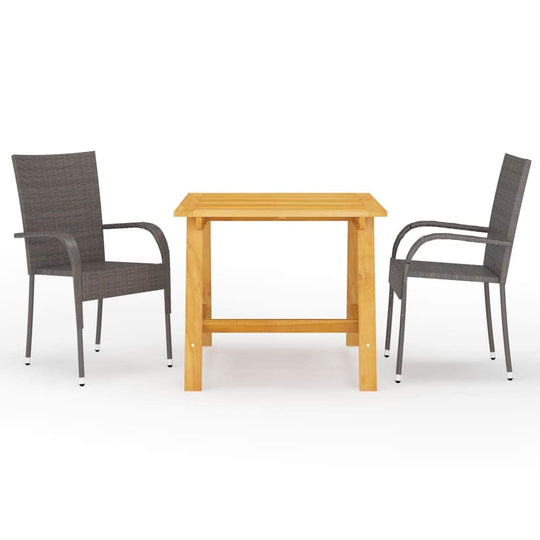 3 PCS Garden Dining Set Indoor Outdoor Use Essentials