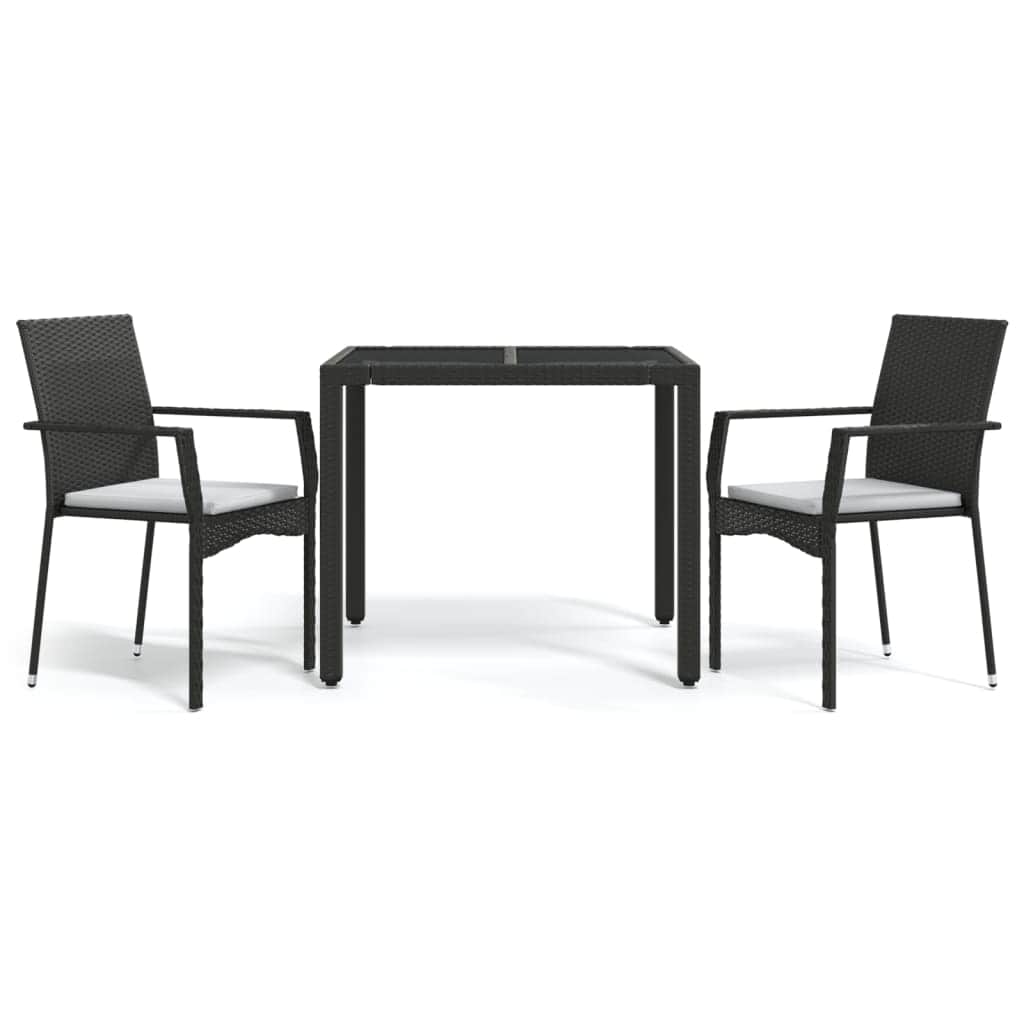 Space Saving 3 Piece Garden Dining Set Relaxing Seating Summer