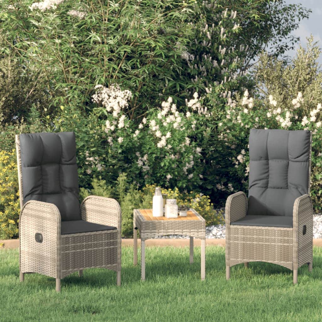 Space Saving 3 Piece Garden Lounge Set Home Use Urban Style