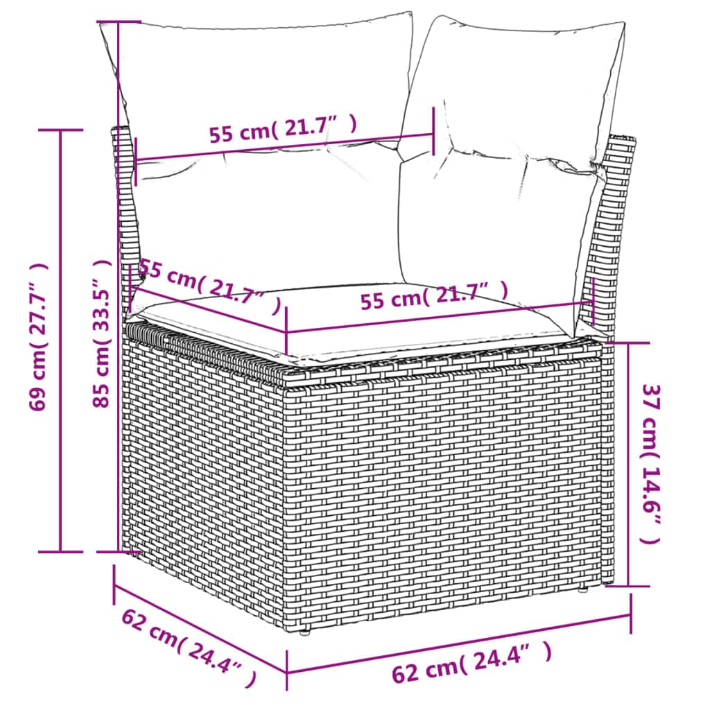 Space Saving 4 Piece Garden Sofa Set Home Decor Accent Outdoor Living