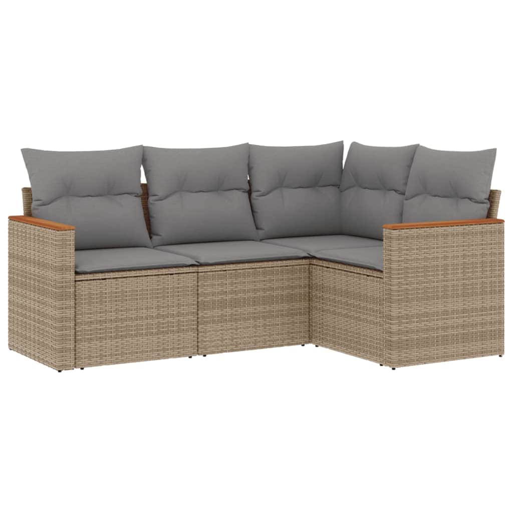 Space Saving 4 Piece Garden Sofa Set Home Decor Accent Outdoor Living