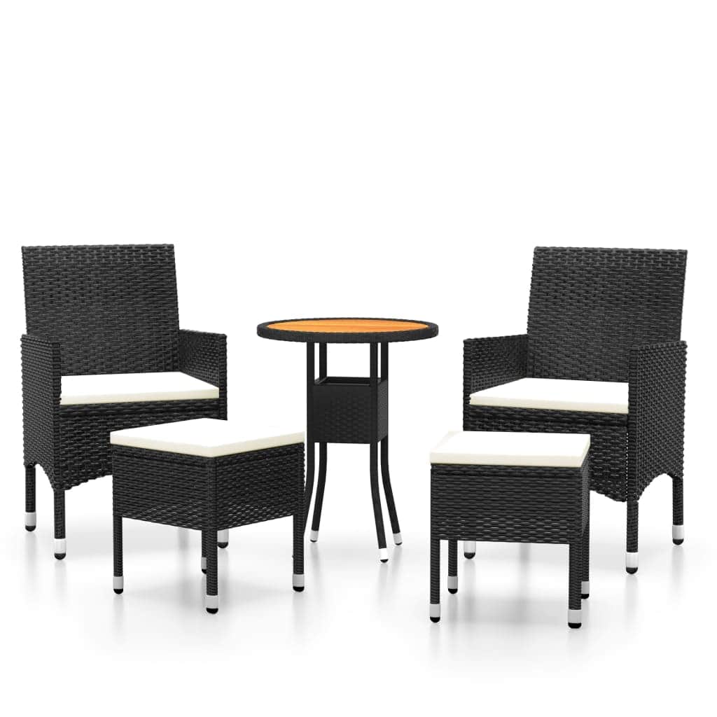 Space Saving 5 Piece Garden Lounge Set Relaxing Seating Modern Living