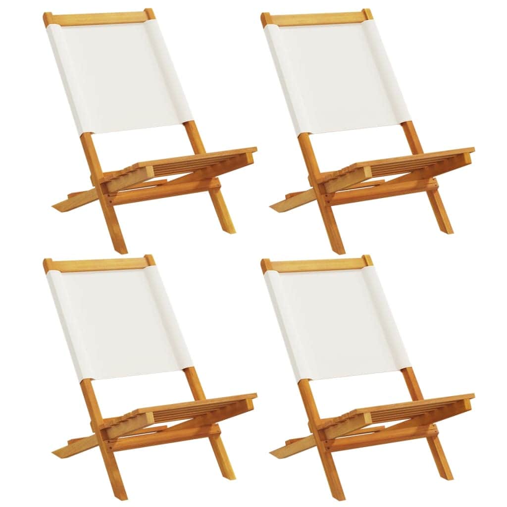 Space Saving Folding Garden Chairs 4 pcs Lounge Area Evening