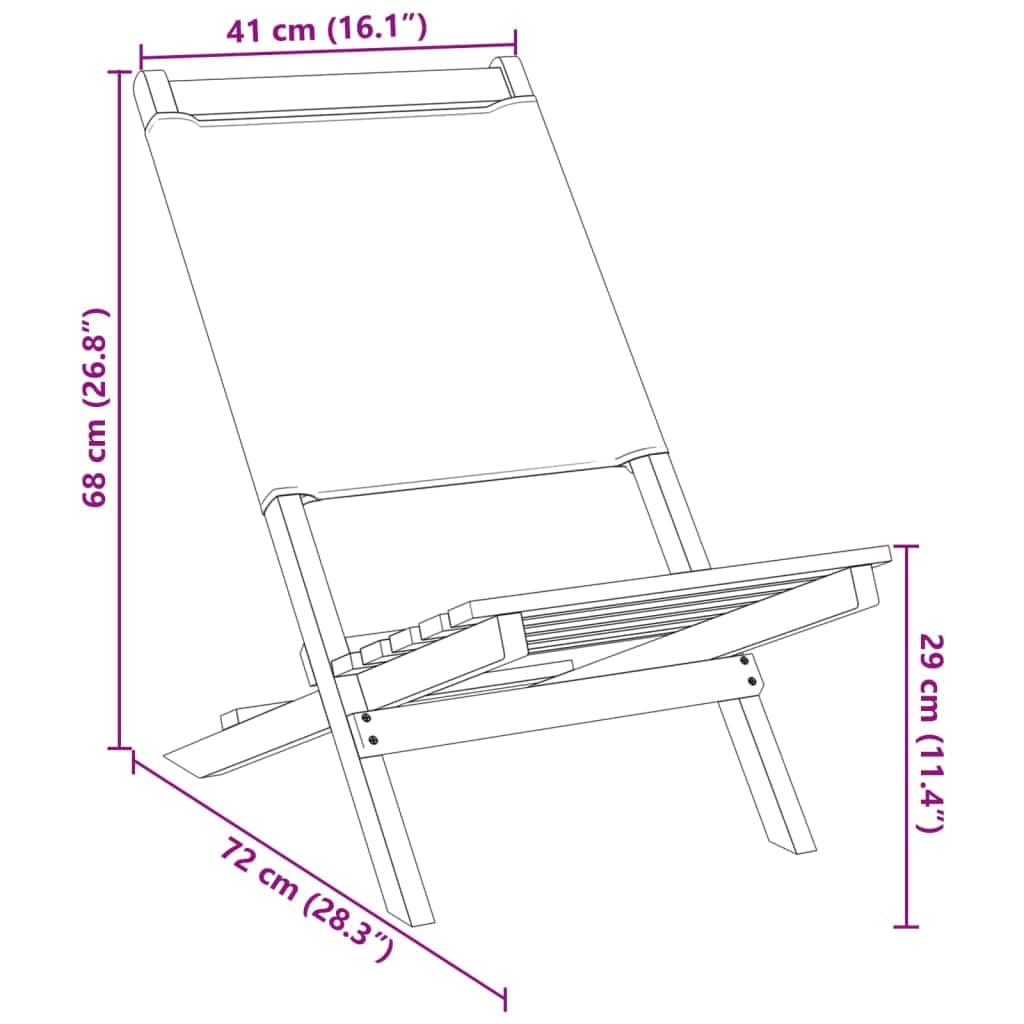 Space Saving Folding Garden Chairs 4 pcs Lounge Area Evening