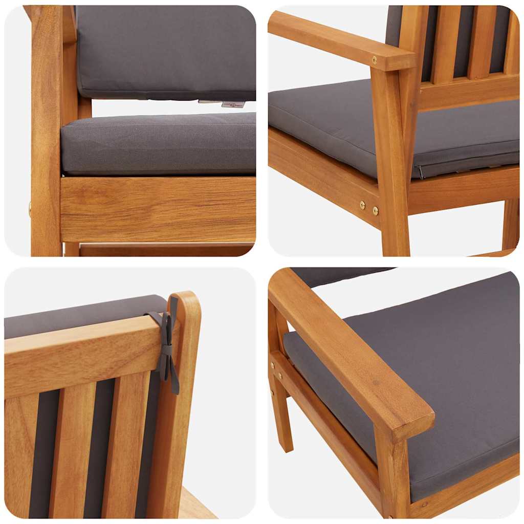 Space Saving Garden Chair with Cushion 2 Outdoor Retreat Evening