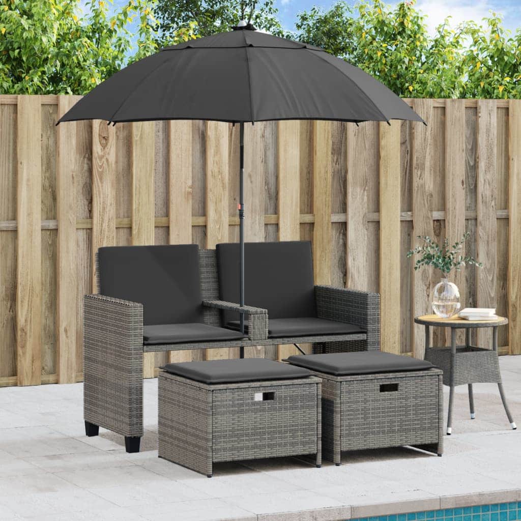 Space Saving Garden Sofa 2 Seater with Home Decor Accent Essentials