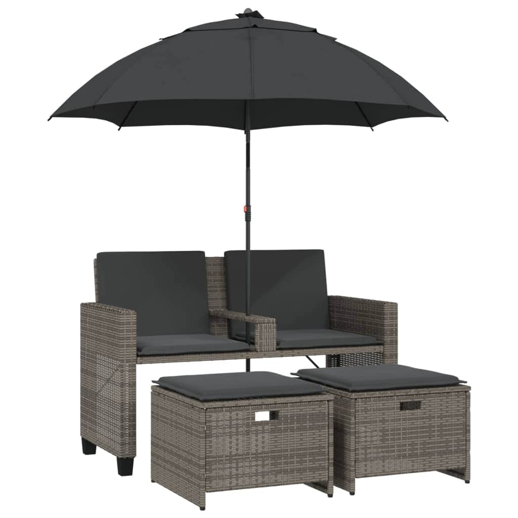 Space Saving Garden Sofa 2 Seater with Home Decor Accent Essentials