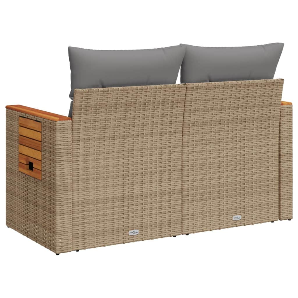 Space Saving Garden Sofa with Cushions 2 Indoor Outdoor Use Home Comfort