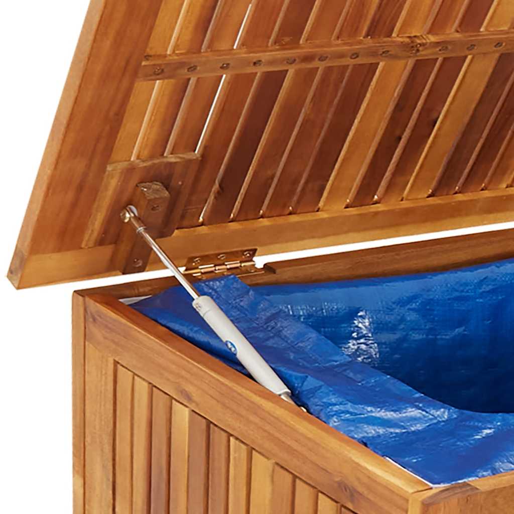 Space Saving Garden Storage Box with Wheels Patio Setup Garden Leisure