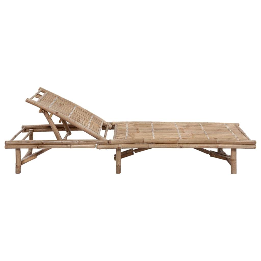 Space Saving Garden Sun Lounger with Cushion Lounge Area Evening