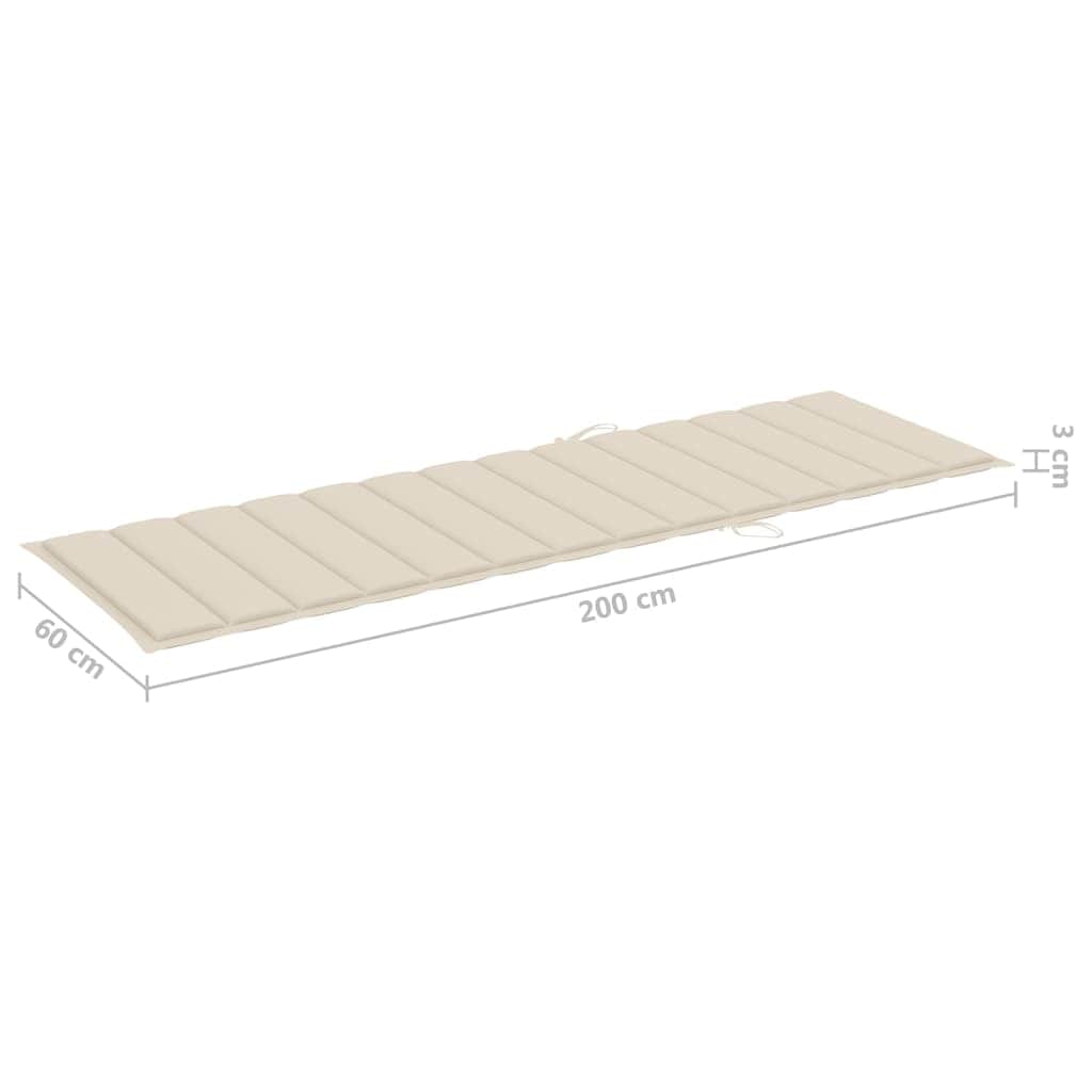Space Saving Garden Sun Lounger with Cushion Lounge Area Evening