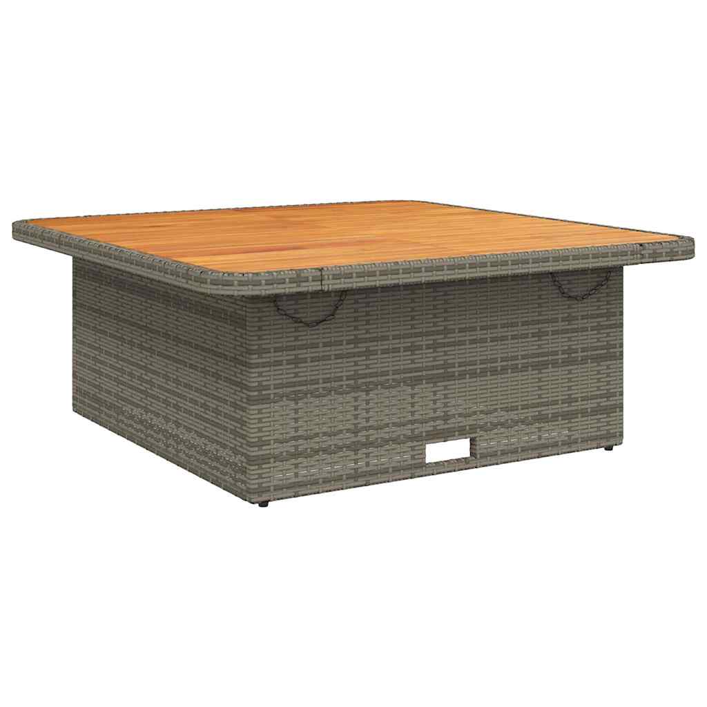 Space Saving Garden Table Grey 110x110x71 cm Patio Setup Home Comfort