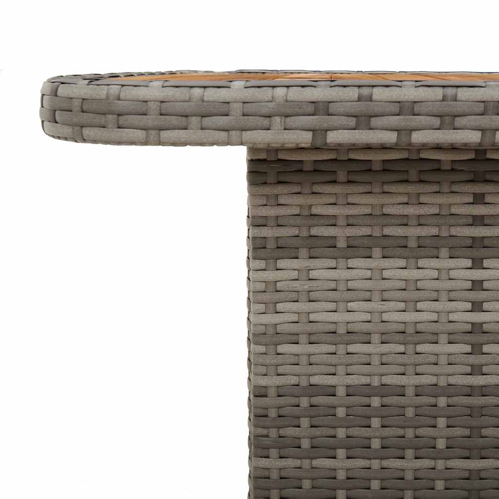 Space Saving Garden Table Grey 110x110x71 cm Patio Setup Home Comfort