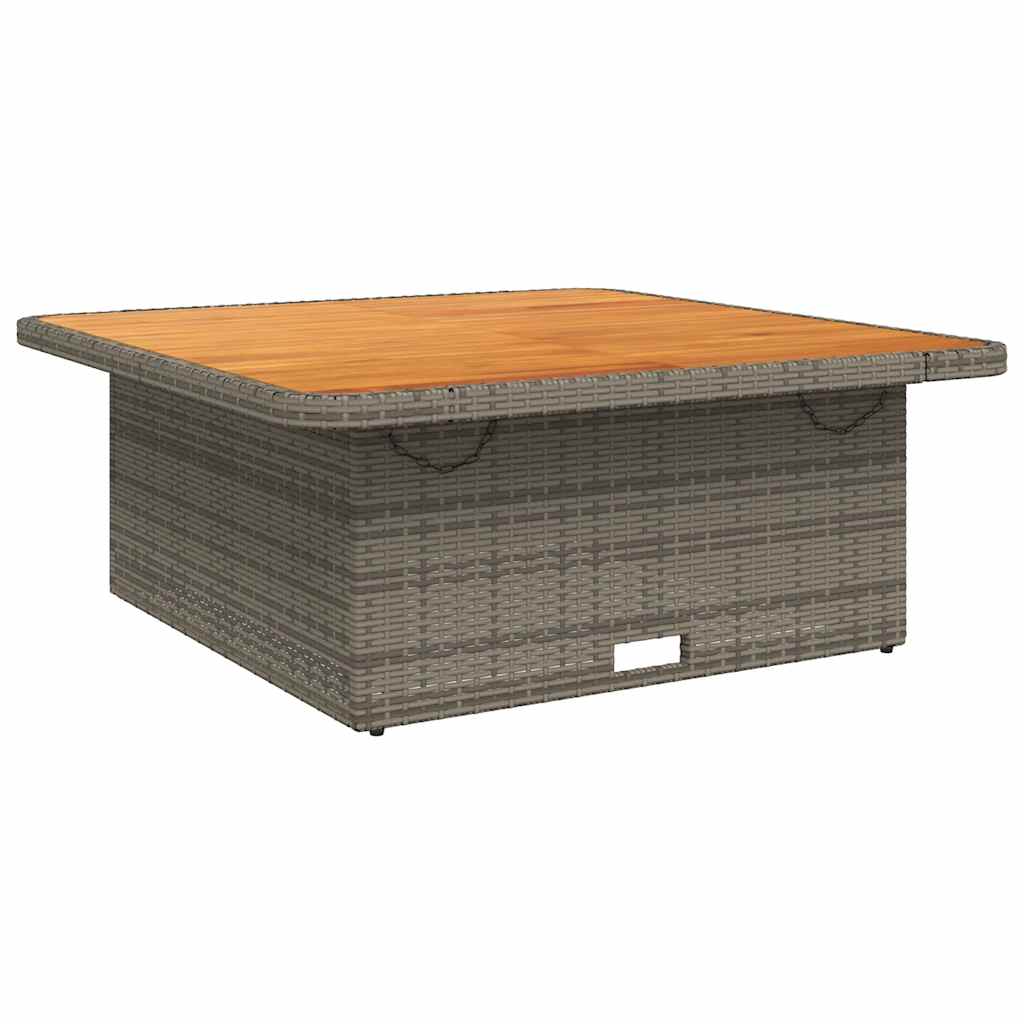 Space Saving Garden Table Grey 110x110x71 cm Patio Setup Home Comfort