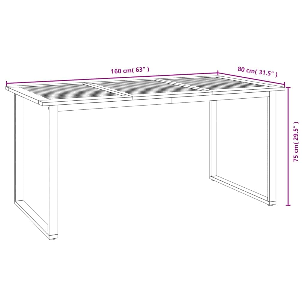 Space Saving Garden Table with U shaped Indoor Outdoor Use Garden Leisure
