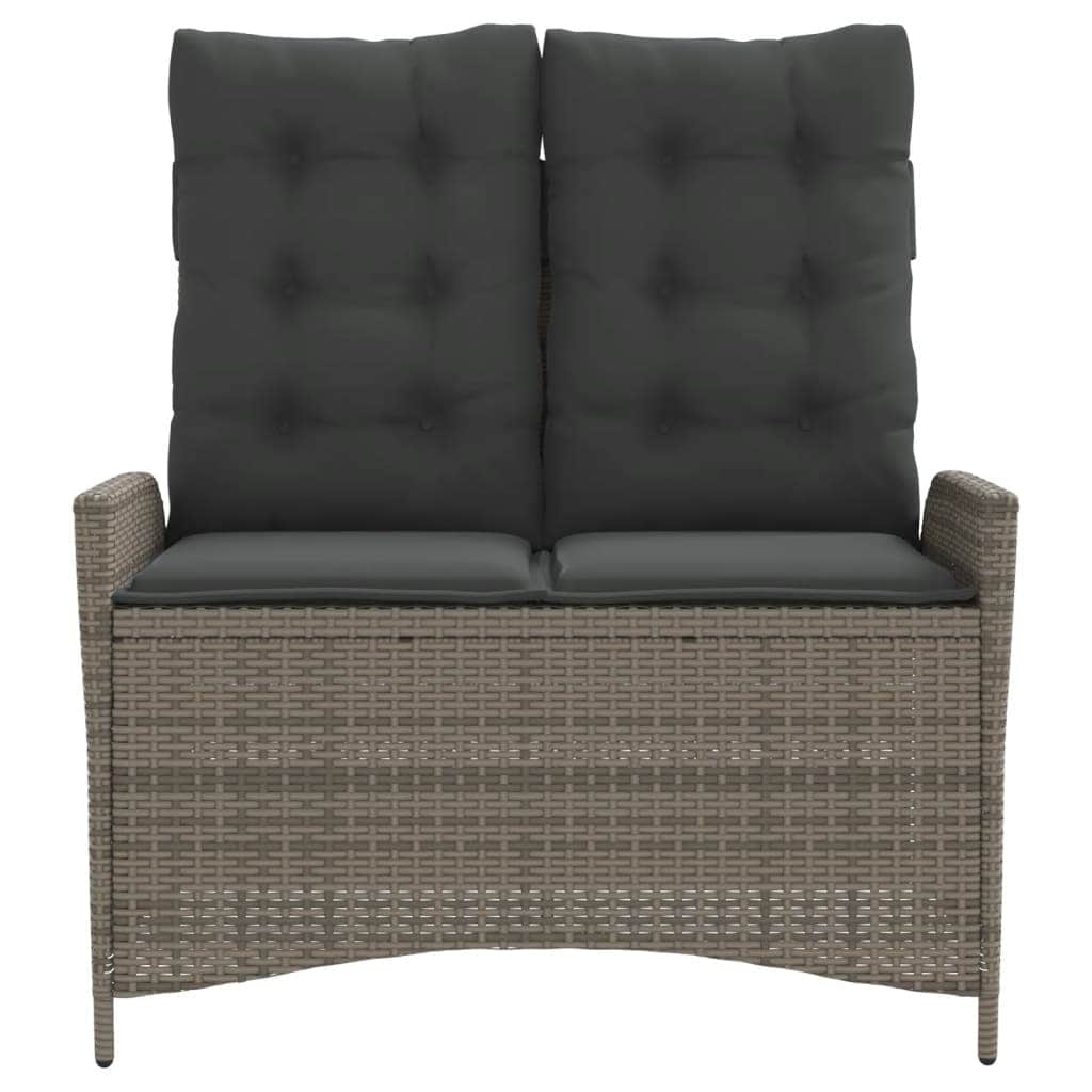 Space Saving Reclining Garden Bench with Cushions Relaxing Seating Summer