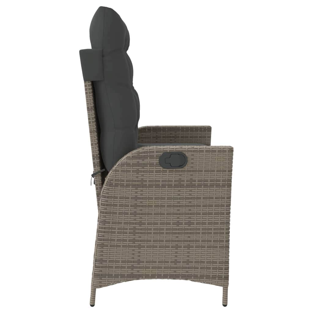 Space Saving Reclining Garden Bench with Cushions Relaxing Seating Summer