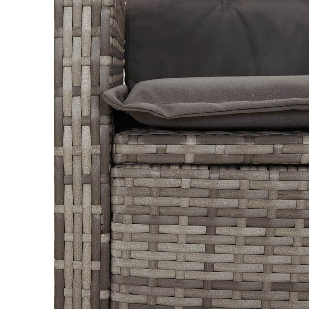 Space Saving Reclining Garden Bench with Cushions Relaxing Seating Summer