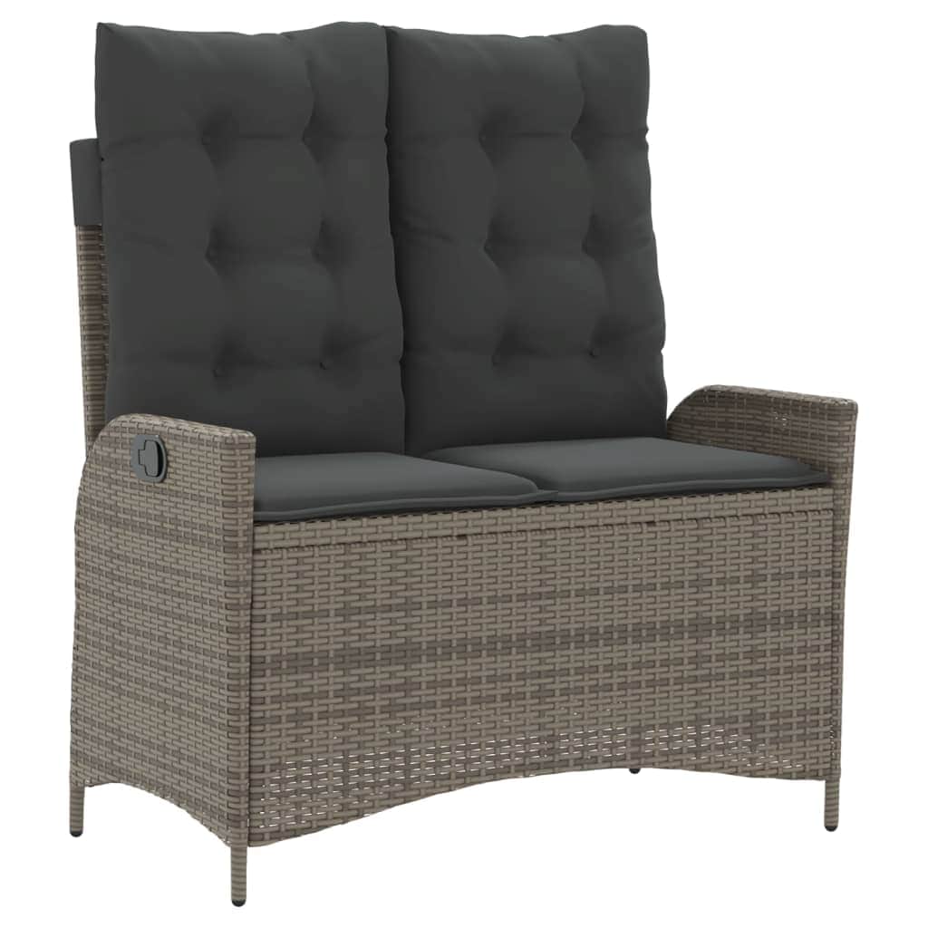 Space Saving Reclining Garden Bench with Cushions Relaxing Seating Summer