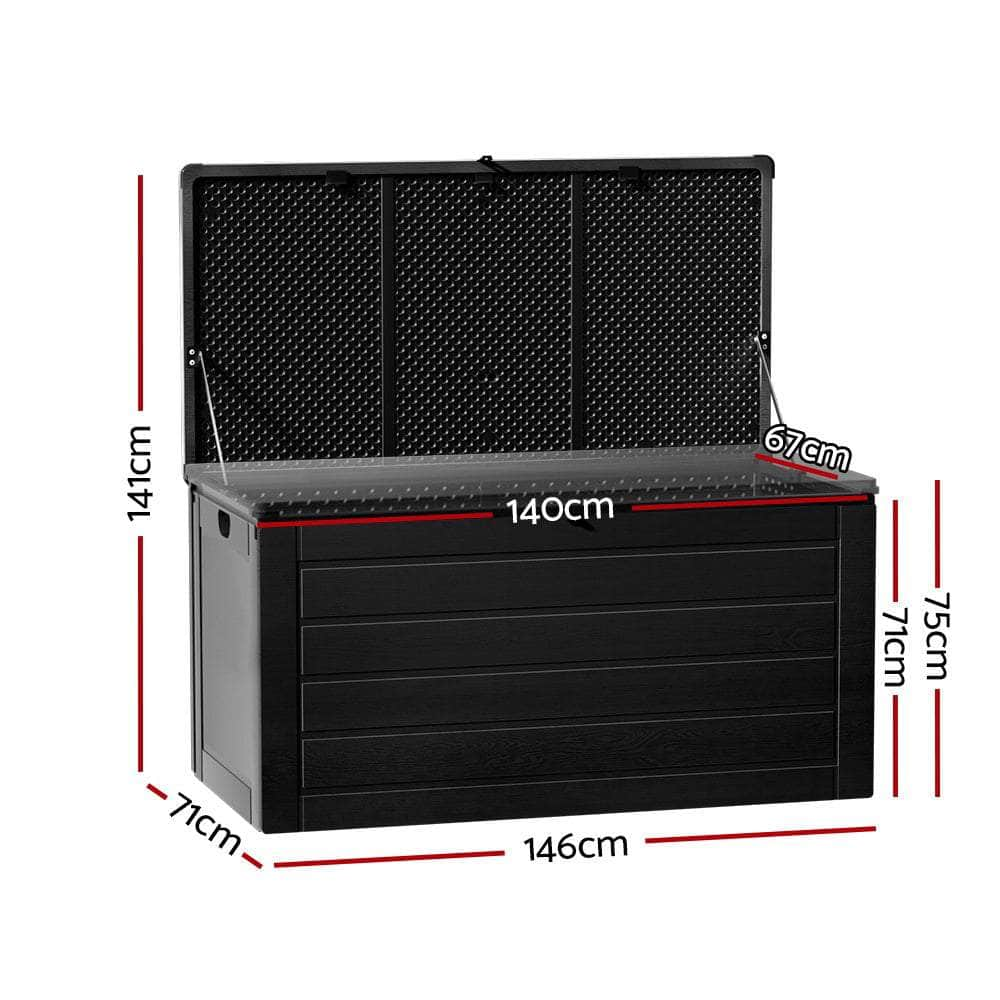 Spacious 680L Outdoor Storage Box for Garden and Tools