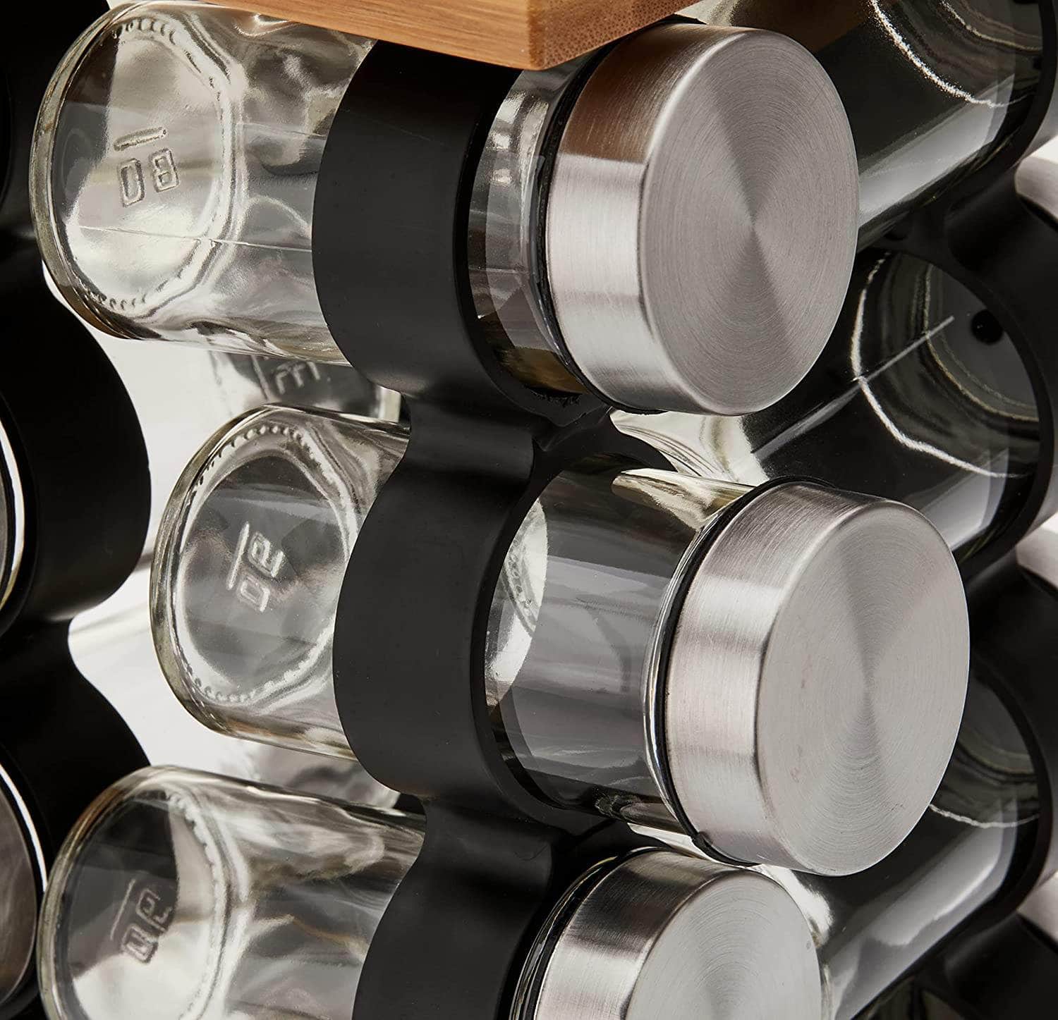 Spice Rack Organizer With 12 Pieces Jars For Kitchen