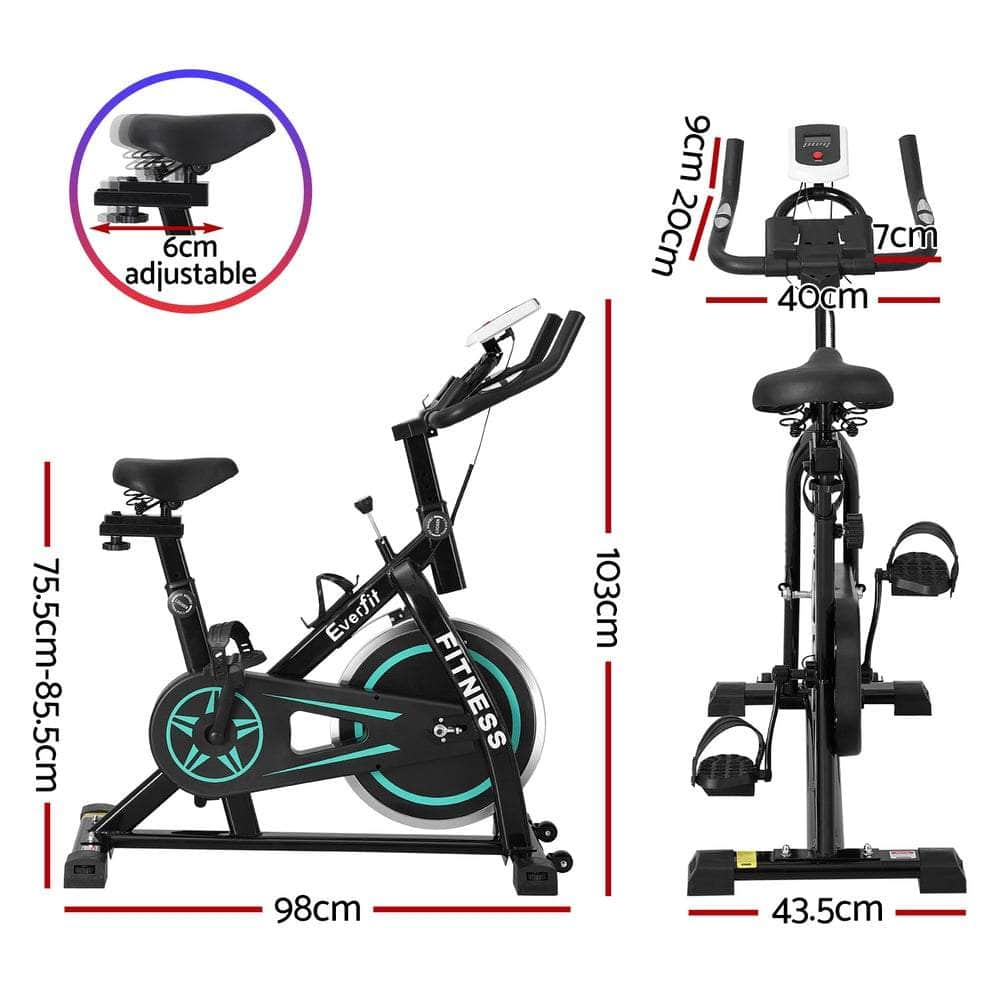 Spin Bike Exercise Bike 10kg Flywheel Fitness Home Gym 150kg capacity