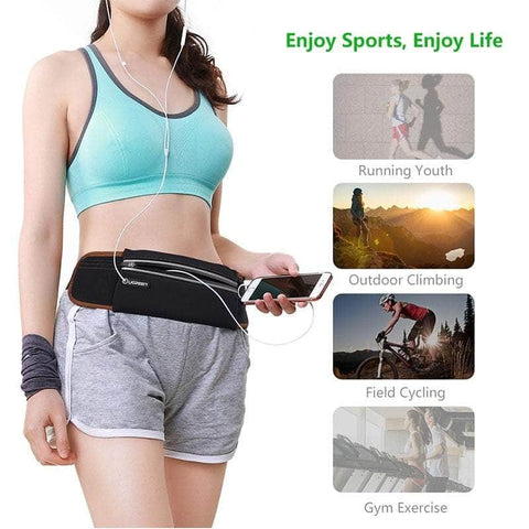 Sport Running Waist Pack Waterproof Belt Black 20818