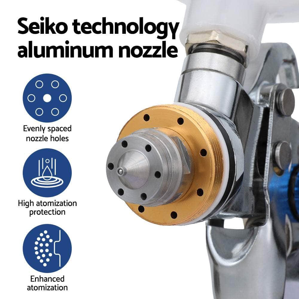Spray Gun Paint Gun HVLP Gravity Feed 1.4mm 1.7mm 2.0mm Nozzles Included